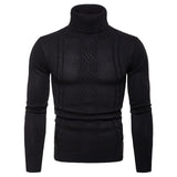 Hot 2019 fashion autumn winter warmth turtleneck men's high lapel pullover bottoming shirt  jacquard knitted sweater men XY019