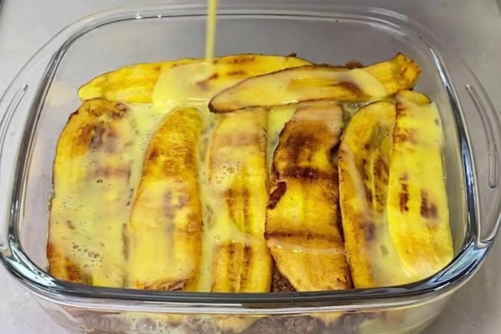 lasanha de banana com carne